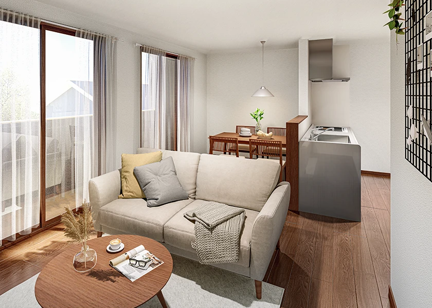 ３階建てアパート室内イメージ