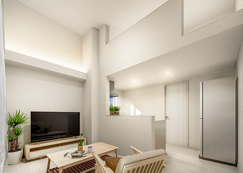 ロフト付き２階建てアパート室内イメージ